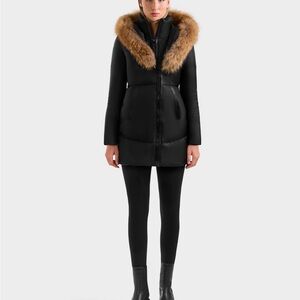 RUDSAK Martina Down Parka – Black/Natural Fur – Size M/M